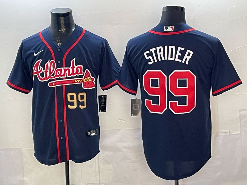 Men 2026 Atlanta Braves #99 Strider Blue Game Nike MLB Jersey style 002